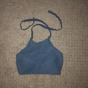 CROTCHET HALTER BIKINI